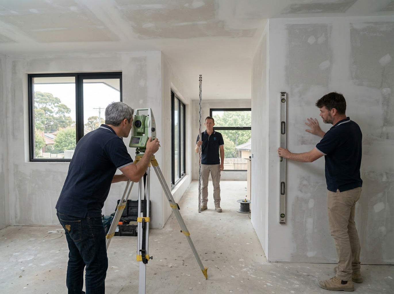 BSS Group inspector conducting a builders QA inspection on site